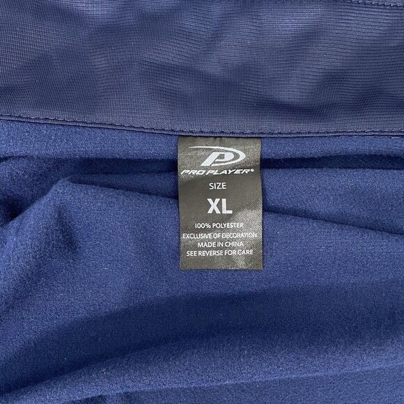 Pro Player Track Jacket Warm Up Athletic Full Zip Stripes Polyester Blue Mens XL - Picture 7 of 11